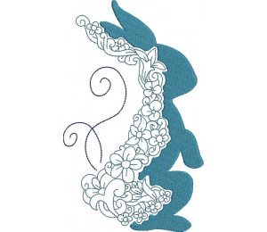 Stickdatei - Blumiger Osterhase 1